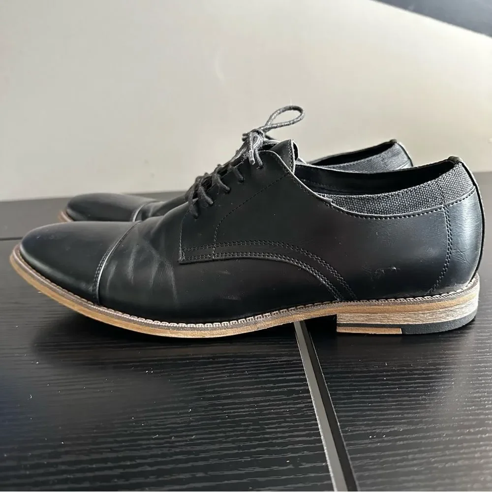Seven 91 Leather Cap Toe Dress Lace Up Loafer, 10.5